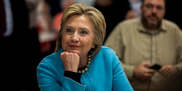 MANCHESTER, NH - Former Secretary of State Hillary Clinton spent time with voters at Velcro Company in Manchester, New Hampshire on Monday February 8, 2016. (Photo by Melina Mara/The Washington Post via Getty Images)