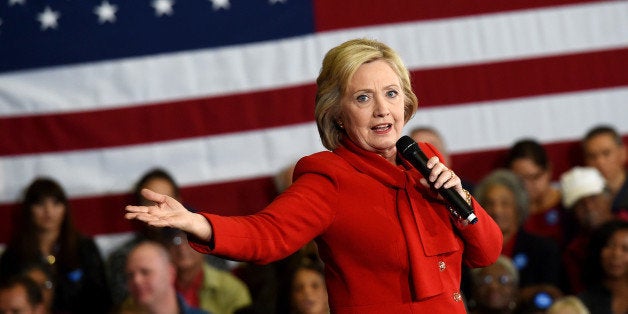 LAS VEGAS, NV - FEBRUARY 14: Democratic presidential candidate Hillary Clinton speaks during a get-out-the-caucus event at the Mountain Shadows Community Center on February 14, 2016 in Las Vegas, Nevada. Clinton is challenging Sen. Bernie Sanders for the Democratic presidential nomination ahead of Nevada's February 20th Democratic caucus. (Photo by Ethan Miller/Getty Images)