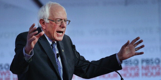 MILWAUKEE, WI - FEBRUARY 11: Democratic presidential candidate Senator Bernie Sanders participates in the PBS NewsHour Democratic presidential candidate debate at the University of Wisconsin-Milwaukee on February 11, 2016 in Milwaukee, Wisconsin. The debate is the final debate before the Nevada caucuses scheduled for February 20. (Photo by Win McNamee/Getty Images)