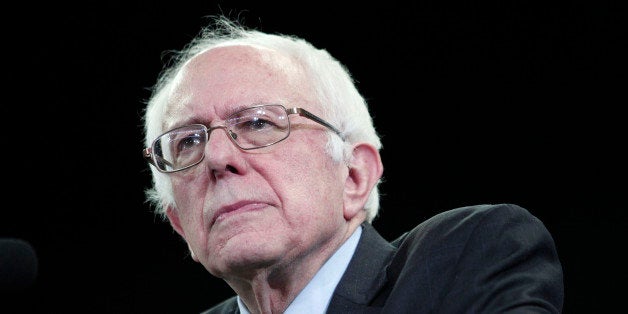 YPSILANTI, MI - FEBRUARY 15: Democratic presidential candidate Sen. Bernie Sanders (D-VT) speaks during his first campaign rally in Michigan at Eastern Michigan University February 15, 2016 in Ypsilanti, Michigan. At his 'A Future To Believe In' rally, Sanders spoke on a wide range of issues, including his plans to make public colleges and universities tuition-free. The next voting for the democratic candidates will be the Democratic caucus in Nevada on February 20th. (Photo by Bill Pugliano/Getty Images)