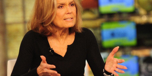 NEW YORK - OCTOBER 23: Gloria Steinem visits CBS This Morning with Co-hosts Charlie Rose, Norah O'Donnell and Gayle King on Friday, Oct. 23, 2015. (Photo by Heather Wines/CBS via Getty Images) 