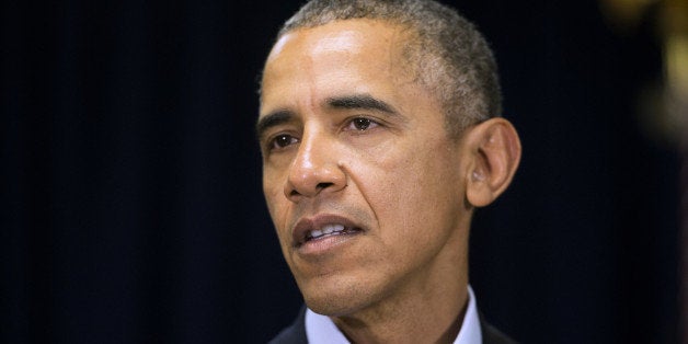 President Barack Obama speaks to reporters about the death of Supreme Court Justice Antonin Scalia at Omni Rancho Las Palmas in Rancho Mirage, Calif., Saturday, Feb. 13, 2016. Scalia, 79, was found dead Saturday morning at a private residence in the Big Bend area of West Texas. (AP Photo/Pablo Martinez Monsivais)