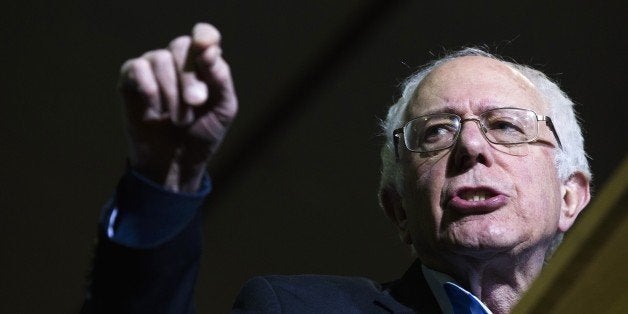 Democratic presidential candidate, Sen. Bernie Sanders, I-Vt. speaks during a campaign stop at Daniel Webster Community Colle