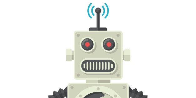 Robot, Flat design, vector illustration, isolated on white background