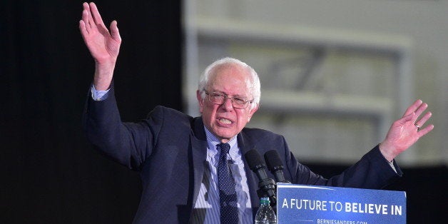 ATLANTA, GA - FEBRUARY 16: Democratic Presidentail Candidate Sen. Bernie Sanders speaks during the Bernie Sanders HBCU Tour