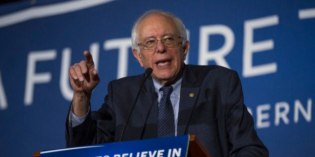 Democratic presidential candidate Sen. Bernie Sanders, I-Vt., speaks during a town hall at the University of South Carolina, on Tuesday, Feb. 16, 2016, in Columbia, S.C. (AP Photo/Evan Vucci)