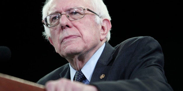 YPSILANTI, MI - FEBRUARY 15: Democratic presidential candidate Sen. Bernie Sanders (D-VT) speaks during his first campaign rally in Michigan at Eastern Michigan University February 15, 2016 in Ypsilanti, Michigan. At his 'A Future To Believe In' rally, Sanders spoke on a wide range of issues, including his plans to make public colleges and universities tuition-free. The next voting for the democratic candidates will be the Democratic caucus in Nevada on February 20th. (Photo by Bill Pugliano/Getty Images)