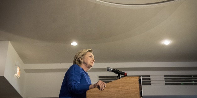 Hillary Clinton, former Secretary of State and 2016 Democratic presidential candidate, speaks during a campaign rally at the