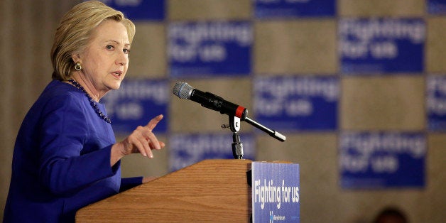 CHICAGO, IA - FEBRUARY 27 : Democratic presidential candidate Hillary Clinton speaks during a campaign event at the Parkway B