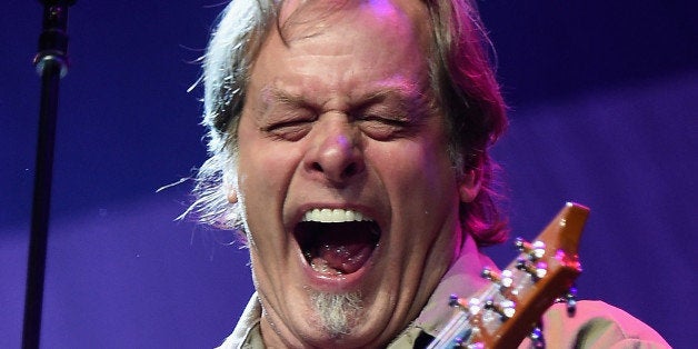 NASHVILLE, TN - AUGUST 12: Ted Nugent performs at the Charlie Daniels 2015 Volunteer Jam at Bridgestone Arena on August 12, 2015 in Nashville, Tennessee. (Photo by Rick Diamond/Getty Images for Webster Public Relations)