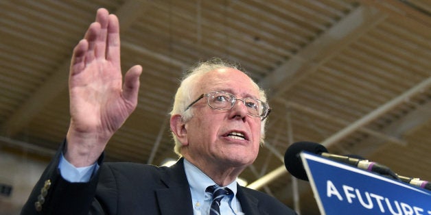 LAS VEGAS, NV - FEBRUARY 14: Democratic presidential candidate Sen. Bernie Sanders (I-VT) speaks during a campaign rally at B