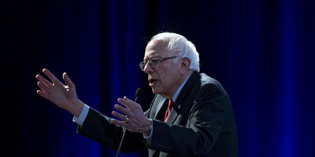 Senator Bernie Sanders, an independent from Vermont and 2016 Democratic presidential candidate, speaks during a Clark County Democrats Kick-off to Caucus dinner at the Tropicana Las Vegas casino and resort in Las Vegas, Nevada, U.S., on Thursday, Feb. 18, 2016. Polling suggests Hillary Clinton is in danger of being overtaken by Sanders when the Nevada caucuses are held on February 20. Photographer: Andrew Harrer/Bloomberg via Getty Images 