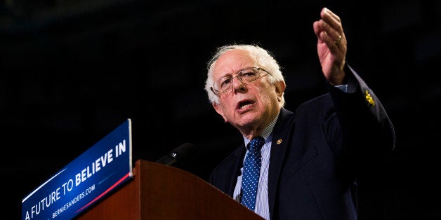 GREENVILLE, SC - FEBRUARY 21: Democratic presidential candidate Bernie Sanders speaks during a rally at Bon Secours Wellness Arena in Greenville, South Caroline on Sunday, February 21, 2016. (Photo by Cassi Alexandra/For The Washington Post via Getty Images)