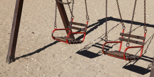 Details from deserted and old playground suitable for small children in Alexandroupolis - Greece