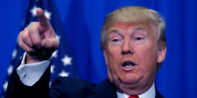 Republican presidential candidate Donald Trump speaks during a new conference before a rally in Fort Worth, Texas, Friday, Feb. 26, 2016. (AP Photo/LM Otero)