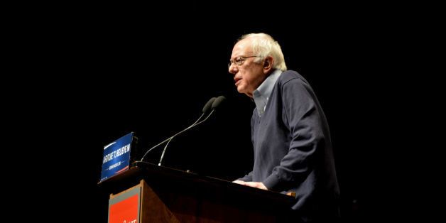 U.S. Sen. Bernie Sanders, 2016 Democratic presidential candidate, speaks at a town hall at Iowa State University in Ames, Iowa on Monday, Jan. 25, 2016.Mandatory credit to Alex Hanson if used elsewhere.