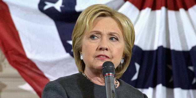 BOSTON, MA - FEBRUARY 29: Democratic Presidential candidate Hillary Clinton speaks during a 'Get Out The Vote' rally at Old South Meeting House on February 29, 2016 in Boston, Massachusetts. (Photo by Paul Marotta/WireImage)