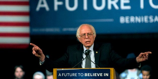 MINNEAPOLIS, MN- FEBRUARY 29: Democratic presidential candidate Sen. Bernie Sanders (D-VT) speaks to a crowd of supporters at the Minneapolis Convention Center February 29, 2016 in Minneapolis, Minnesota. Sanders, who has spent the last four days campaigning in Minnesota, is hoping to win the State in the Super Tuesday primary election on March 1st, 2016. (Photo by Stephen Maturen/Getty Images)