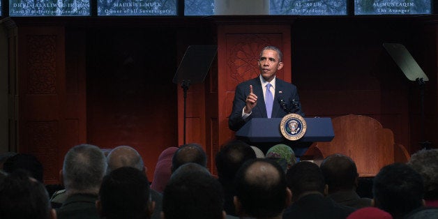President Barack Obama visits the Islamic Society of Baltimore on Wednesday, Feb. 3, 2016. (Kenneth K. Lam/Baltimore Sun/TNS