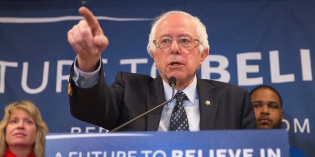LANSING, MI - MARCH 03: Democratic presidential candidate Senator Bernie Sanders (D-VT) holds a press conference with union