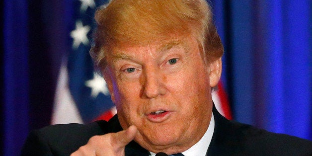 Republican presidential candidate Donald Trump addresses the media during a press conference on March 5, 2016 in West Palm Be