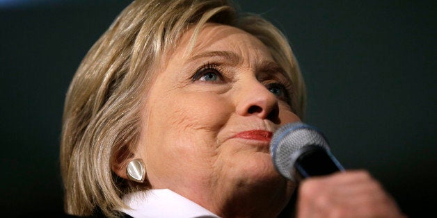 Democratic presidential candidate, Hillary Clinton speaks during a rally at the Charles H. Wright Museum of African American