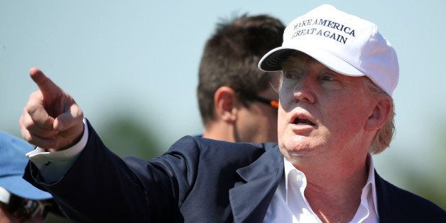 DORAL, FL - MARCH 06: Republican presidential candidate Donald Trump makes an appearance prior to the start of play during the final round of the World Golf Championships-Cadillac Championship at Trump National Doral Blue Monster Course on March 6, 2016 in Doral, Florida. (Photo by Mike Ehrmann/Getty Images)