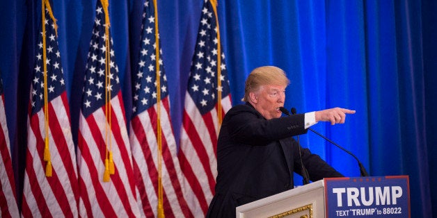 JUPITER, FL - MARCH 8: Republican presidential candidate Donald Trump speaks during a campaign press conference event at the Trump National Golf Club in Jupiter, FL on Tuesday March 08, 2016. (Photo by Jabin Botsford/The Washington Post via Getty Images)