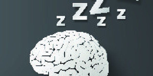 vector of sleep concept with brain. info graphic paper cut style.