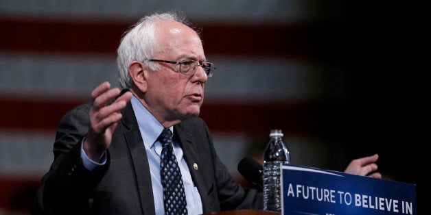 Democratic presidential candidate, Sen. Bernie Sanders, I-Vt., speaks during a campaign rally, Monday, March 7, 2016, in Dearborn, Mich. (AP Photo/Charlie Neibergall)