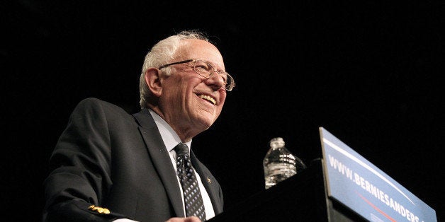 Democratic presidential candidate Sen. Bernie Sanders speaks during a campaign event in Miami at the James L. Knight Center on Tuesday, March 8, 2016. (Pedro Portal/El Nuevo Herald/TNS via Getty Images)