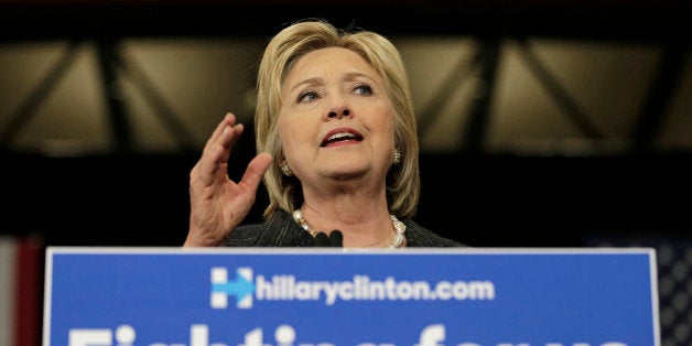 Democratic presidential candidate, Hillary Clinton speaks during a rally at Cuyahoga Community College Tuesday, March 8, 2016, in Cleveland. (AP Photo/Tony Dejak)