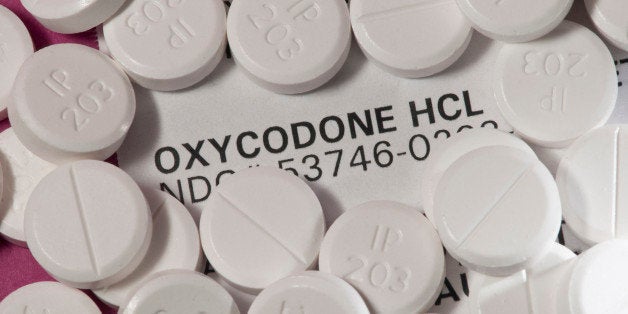 Still life. Oxycodone. Oxycodone is a narcotic pain reliever. Oxycodone has a high abuse potential and is prescribed for moderate to high pain relief associated with injuries, bursitis, dislocation, fractures, neuralgia, arthritis, and lower back and cancer pain. OxyContin, Percocet, Percodan, and Tylox are trade name oxycodone products. (Photo by: Education Images/UIG via Getty Images)