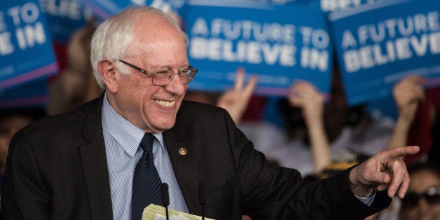 CHARLOTTE, NC - MARCH 14: Democratic presidential candidate, Sen. Bernie Sanders (D-VT) addresses the crowd at a campaign rally March 14, 2016 in Charlotte, North Carolina. The North Carolina Democratic primary will be held March 15. (Photo by Sean Rayford/Getty Images)