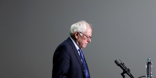 Senator Bernie Sanders, an independent from Vermont and 2016 Democratic presidential candidate, pauses while speaking during