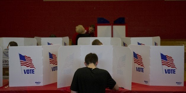 KENT, OH - MARCH 15: Ohio voters go to the polls for the Ohio primary at Franklin Elementary School on March 15, 2016 in Kent, Ohio. The Ohio Republican primary is a winner-take-all state were 66 delegates are up for grabs.(Photo by Jeff Swensen/Getty Images)