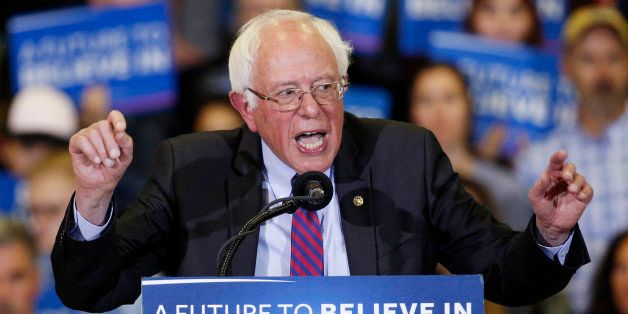 Democratic presidential candidate, Sen. Bernie Sanders, I-Vt., speaks at a rally Monday, March 21, 2016, in Salt Lake City. (AP Photo/John Locher)