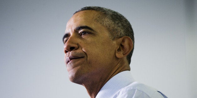 President Barack Obama speaks at Saft America factory in Jacksonville, Fla., Friday, Feb. 26, 2016. The plant opened in 2011 with help from federal money from economic stimulus package Obama pushed through Congress in 2009. (AP Photo/Pablo Martinez Monsivais)