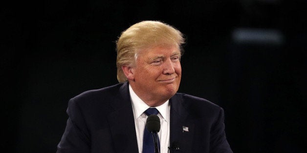 WASHINGTON, DC - MARCH 21: Republican presidential candidate Donald Trump addresses the annual policy conference of the American Israel Public Affairs Committee (AIPAC) March 21, 2016 in Washington, DC. Presidential candidates from both parties gathered in Washington to pitch their views on Israel. (Photo by Alex Wong/Getty Images)