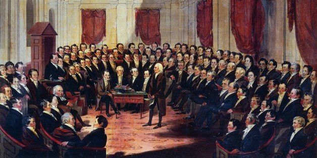 The constitutional convention in Virginia, 1830, by George Catlin (1796-1872). The United States, 19th century.