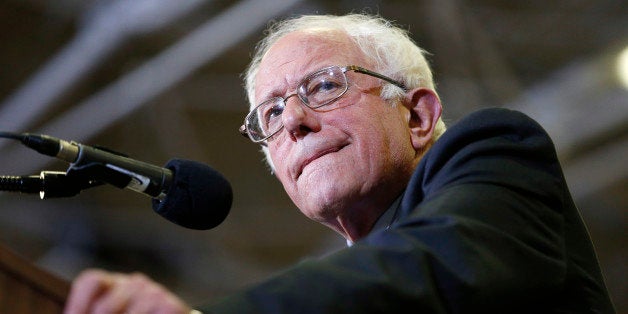 Democratic presidential candidate, Sen. Bernie Sanders, I-Vt., speaks at a rally Monday, March 21, 2016, in Salt Lake City. (