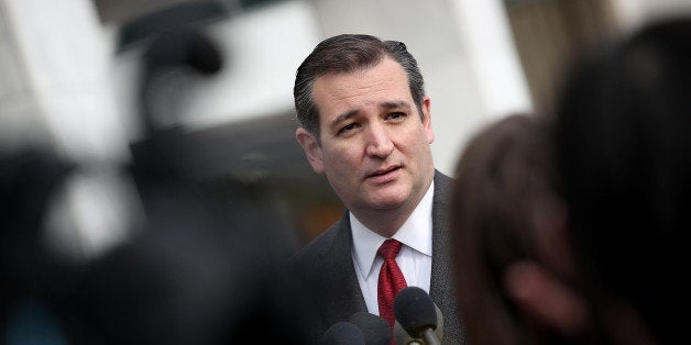 WASHINGTON, DC - MARCH 22: Republican presidential candidate Sen. Ted Cruz (R-TX) addresses the bombings in Brussels during