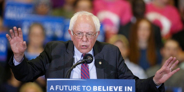 SALT LAKE CITY - MARCH 21: Democratic presidential candidate Bernie Sanders speaks at West High School at a campaign rally on March 21, 2016 in Salt Lake City, Utah. The Republican and Democratic caucuses are March 22. (Photo by George Frey/Getty Images)