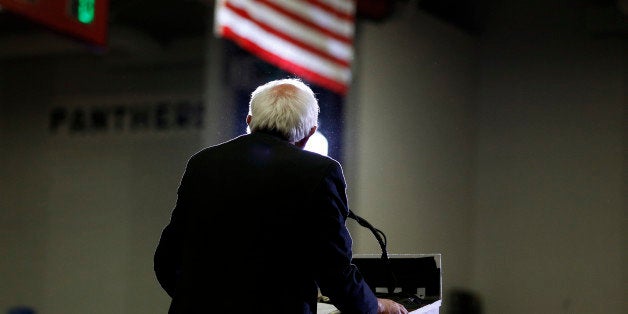 Democratic presidential candidate, Sen. Bernie Sanders, I-Vt., speaks at a rally Monday, March 21, 2016, in Salt Lake City. (