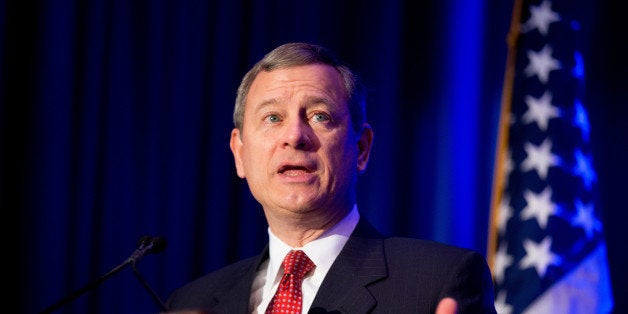 Chief Justice John Roberts speaks at the Federal Circuit Judicial Conference, Monday, April 11, 2016, in Washington. (AP Phot