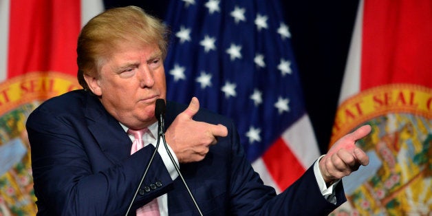 DORAL, FL - OCTOBER 23: Republican presidential candidate Donald J. Trump attends a campaigns rally In Florida at the Trump National Doral on October 23, 2015 in Doral, Florida. Trump leads most polls in the race for the Republican presidential nomination. (Photo by Johnny Louis/FilmMagic)