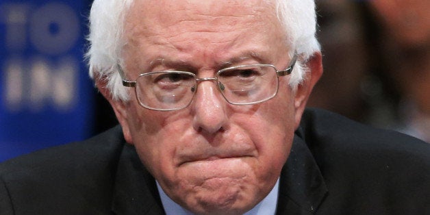 Democratic presidential candidate, Sen. Bernie Sanders, I-Vt., pauses as he speaks during a campaign stop, Tuesday, March 29, 2016, in Appleton, Wis. (AP Photo/Charles Rex Arbogast)