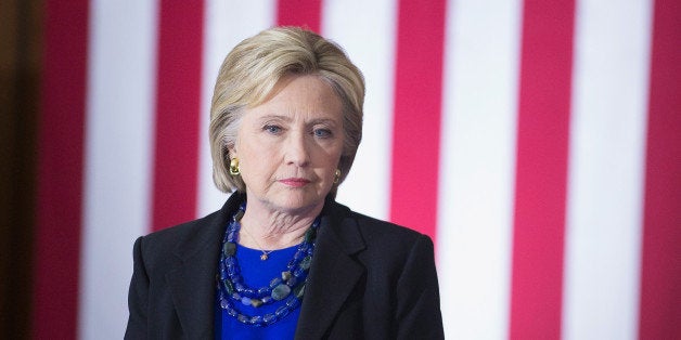 MADISON, WI - MARCH 28: Democratic presidential candidate Hillary Clinton speaks to guests gathered for a campaign rally at the University of Wisconsin-Madison on March 28, 2016 in Madison, Wisconsin. Voters in Wisconsin go to the polls April 5 for the state's primary. (Photo by Scott Olson/Getty Images)