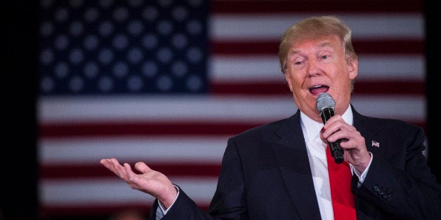 APPLETON, WI - MARCH 30: Republican presidential candidate Donald Trump speaks during a campaign event at the Radisson Paper Valley Hotel in Appleton, WI on Wednesday March 30, 2016. (Photo by Jabin Botsford/The Washington Post via Getty Images)