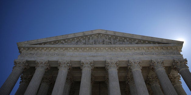 WASHINGTON, DC - MARCH 29: The U.S. Supreme Court is shown March 29, 2016 in Washington, DC following the first 4-4 tie in a case before the court. The decision resulted in a victory for unions in a case that challenged the need for public workers to help support unions even if they decline to join the union. (Photo by Win McNamee/Getty Images)